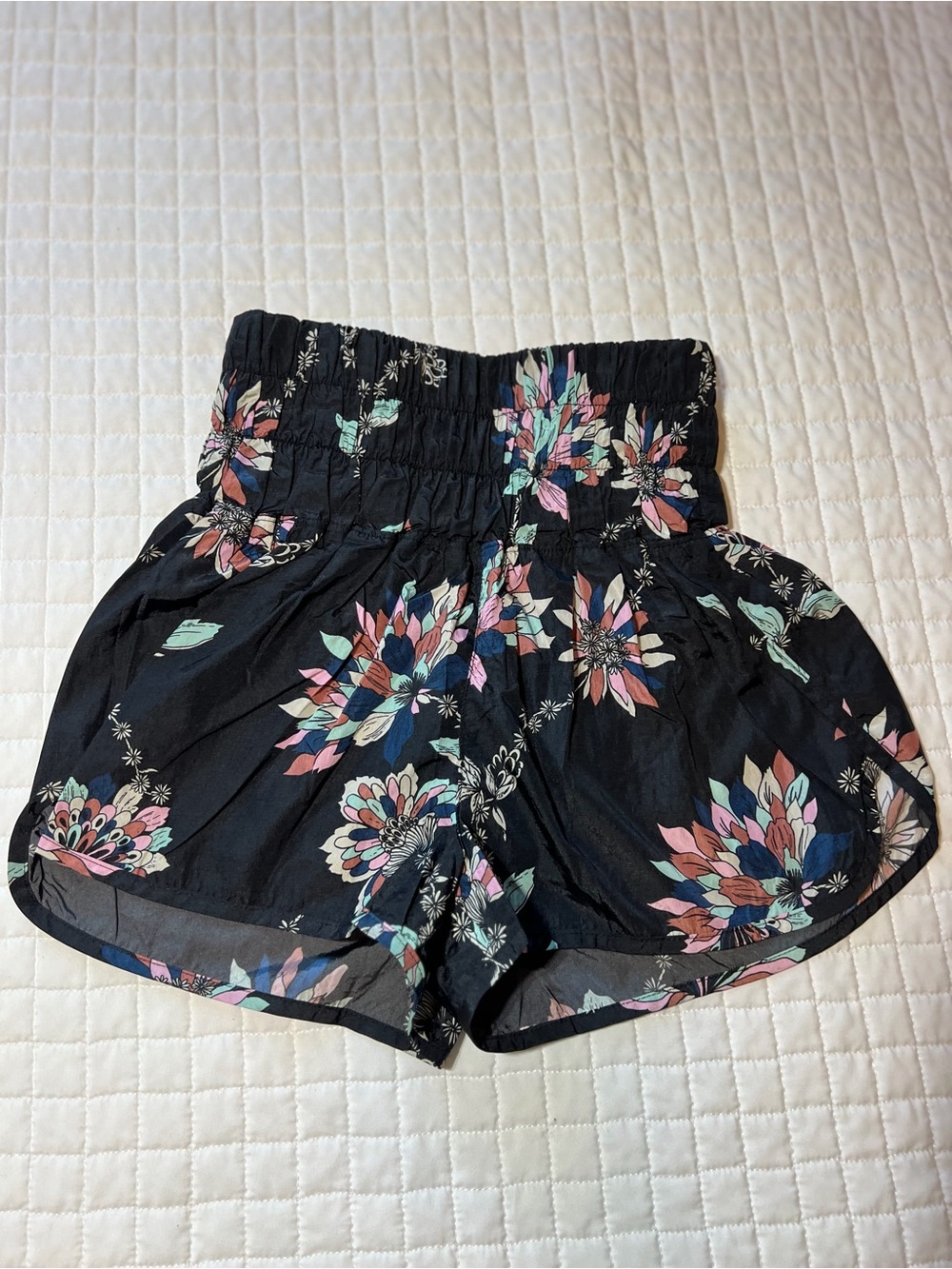 FP Movement by Free People "The Way Home" running shorts in a floral print combo
